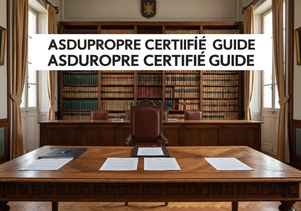 Asdupropre Certifié Guide : Votre référence 2026 en droit français